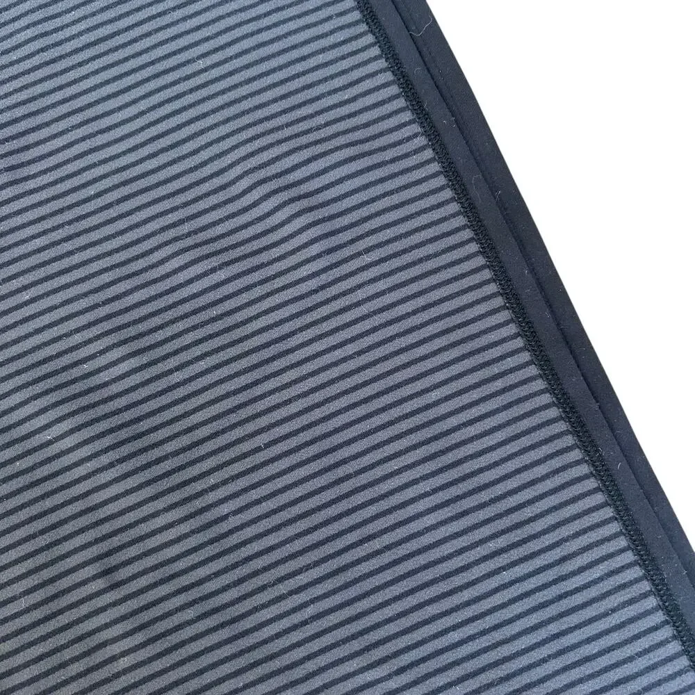 Lululemon Scarf Vinyassa Black Gray Striped